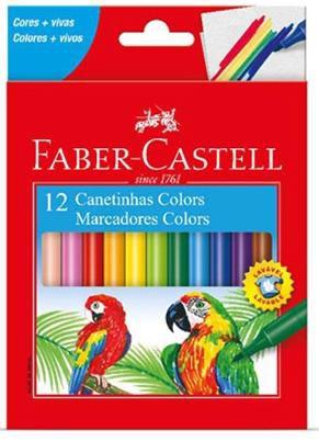 Imagem de Canetinha hidrográfica colors faber-castell c/ 12 cores