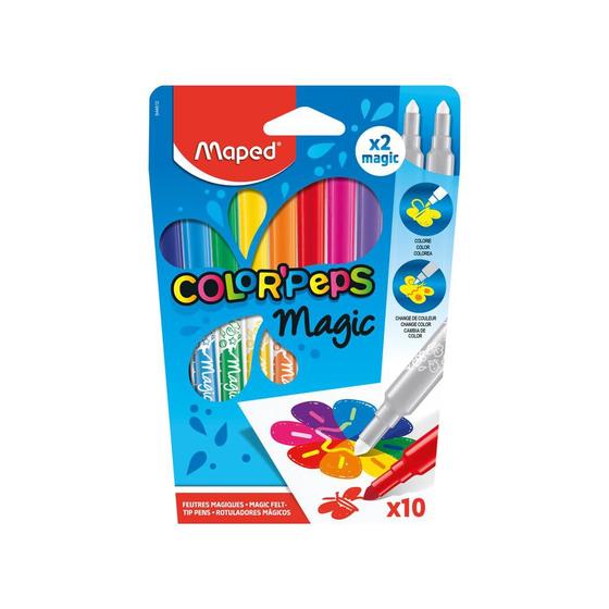 Imagem de Canetinha Maped Color Peps Magic Com 10 Cores E 2 Mágicas