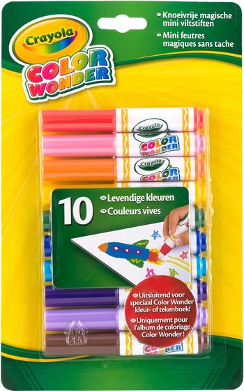 Imagem de Canetinhas Color Wonder Crayola - Sem Manchas - Pacote com 10 - Presente para Crianças (3 a 6 anos)