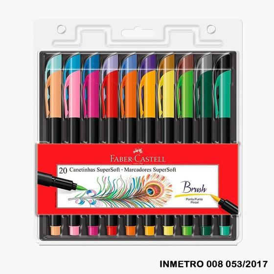 Imagem de Canetinhas Faber Castell Super Soft Brush 20 Cores