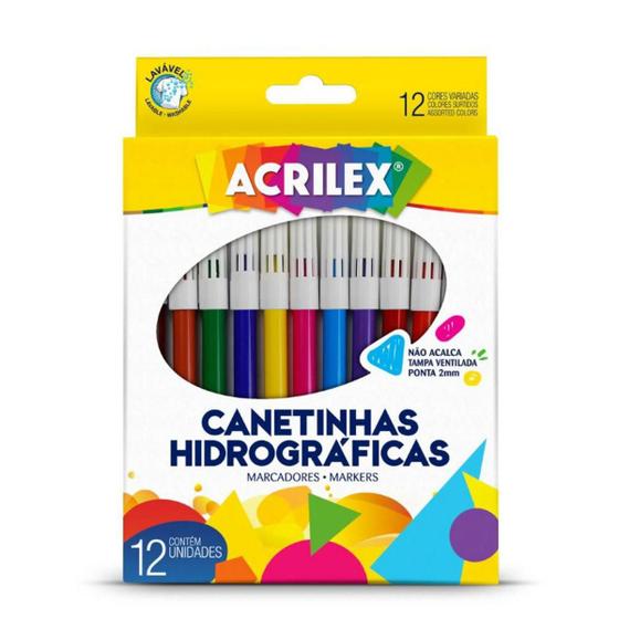 Imagem de Canetinhas Hidrográficas C/12 Unidades - Acrilex