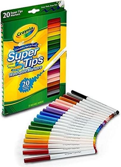 Imagem de Canetinhas Laváveis Super Tips 20 Cores - Crayola 3+ anos