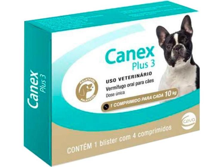 Imagem de Canex Plus 3 Vermifugo Cães Até 10kg 4 Comprimidos - Ceva