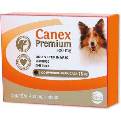 Imagem de Canex Premium 900mg Vermifugo Cães até 10kg 4 comp Ceva