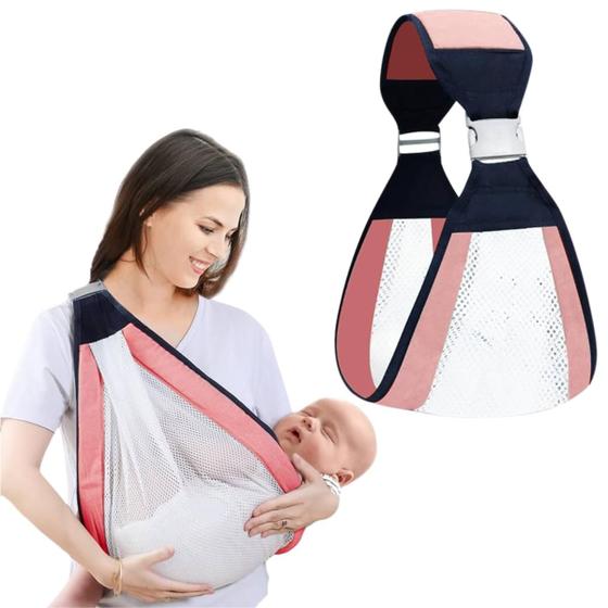 Imagem de Canguru Ergonômico para Bebê 4Leader Portador Multifuncional com Ring Sling Design Prático para Papais e Mamães Ativos Envoltório Confortável e Seguro