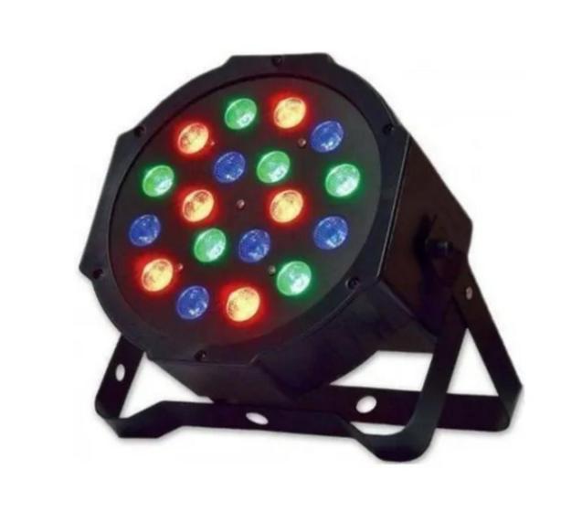 Imagem de Canhão 18 Leds Refletor Rgb Dmx Jogo Luzes Iluminacao Dj