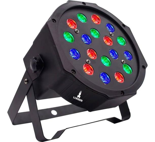 Imagem de Canhão 18 Leds Slim Par 64 RGB GT69 - Lorben