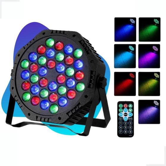 Imagem de Canhão De Luz 36 Leds Rgb Colorido Festas Eventos Balada 110v/220 Bivolt