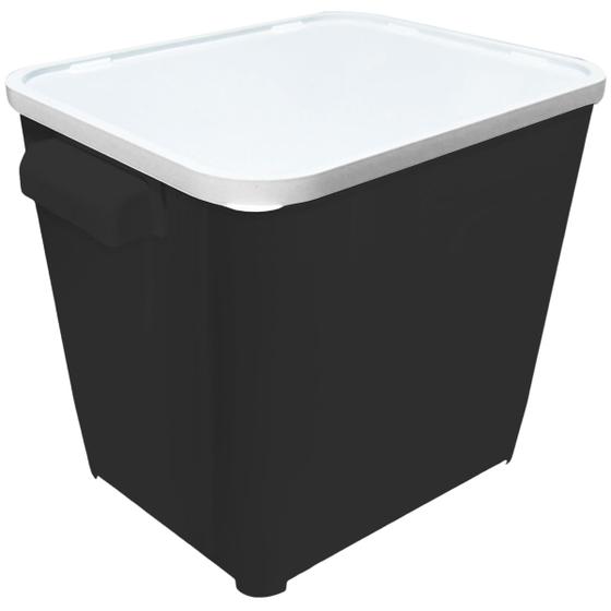 Imagem de Canister Container Armazenador Guarda Ração Cachorro Gato Com Tampa 6,0 Kg Black Furacão Pet