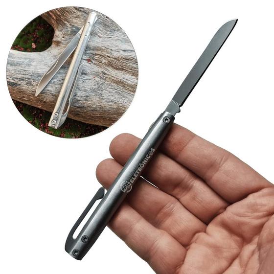 Imagem de Canivete Bisturi Caneta Aço Cirurgico Faca Espada Ideal Para Presentear SLKD06