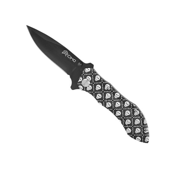 Imagem de Canivete Cimo Inox Tomahawk Premium - Skull Dots