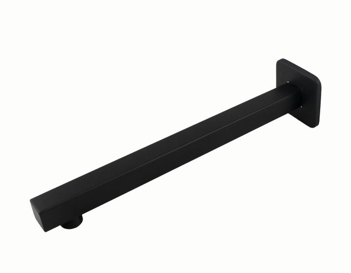 Cano Tubo Cano Tubo Preto Fosco Braço Suporte Quadrado de Metal Parede 30 cm P/ Ducha Menor preço em Cano Tubo Cano Tubo Preto Fosco Braço Suporte Quadrado de Metal Parede 30 cm P/ Ducha