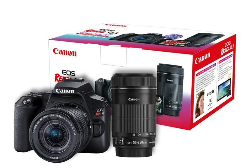 Imagem de Canon digital slr camera eos rebel sl3(bk) 18-5555-250 br eos rebel sl3 premium kit br