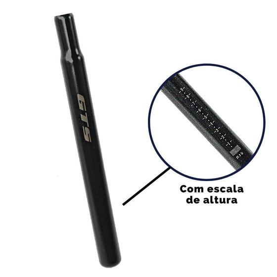 Canote De Selim Bike Gts 27.2 X 350mm Aço Altura de Escala Sem Carrinho