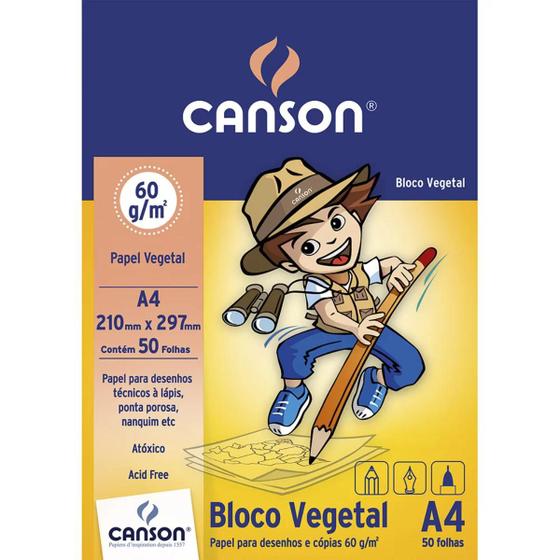 Imagem de Canson - Bloco A4 Vegetal Escolar 