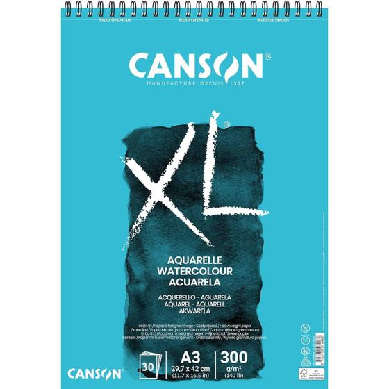 Imagem de Canson XL Aquarelle - Bloco Para Aquarela A3 - 300g/m² 