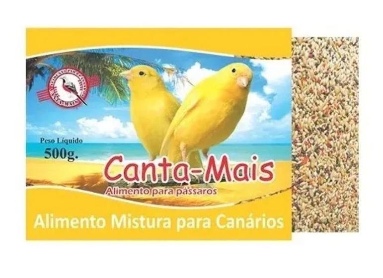 Canta Mais Mistura Para Canários 500g Alpiste e Ração para Pássaros