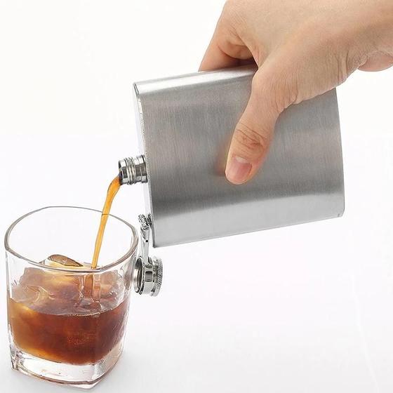 Imagem de Cantil De Bolso 210Ml Inox Whisky Bar Bebida