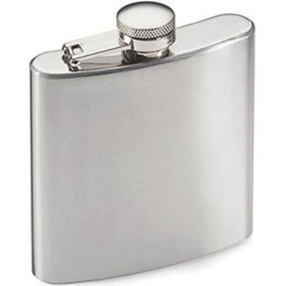 Imagem de Cantil De Bolso Porta Bebida Aço Inox Whisky Vodka Rum 200ml