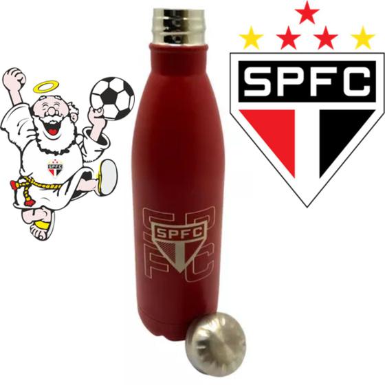 Imagem de Cantil Esportivo de Aço Inox 750ml São Paulo Inquebrável Barato