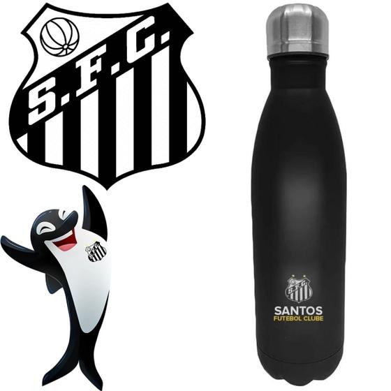 Imagem de Cantil Esportivo de Aço Inox Santos 750ml Ideal Para Academia Barato