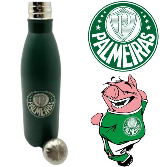 Imagem de Cantil Esportivo Inox 750ml Palmeiras Ideal Para Esportes Original Oficial