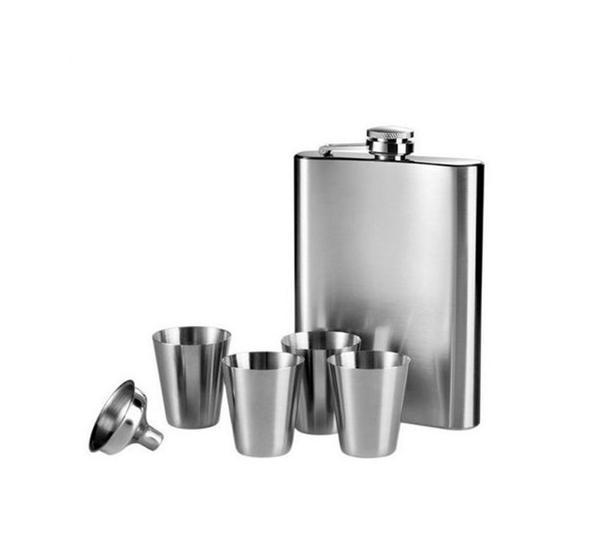 Imagem de Cantil Porta Bebida De Bolso 230ml Inox Whisky Vodka Rum