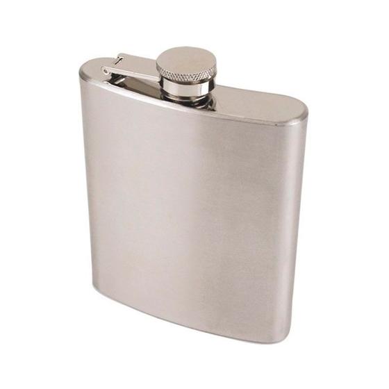 Cantil Porta Bebida Whisky Aço Inox 230 mL Menor preço em Cantil Porta Bebida Whisky Aço Inox 230 mL