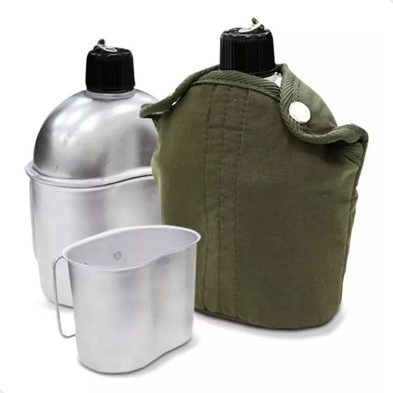 Cantil Térmico Com Caneca De Alumínio 900ml Trilha Camping Menor preço em Cantil Térmico Com Caneca De Alumínio 900ml Trilha Camping