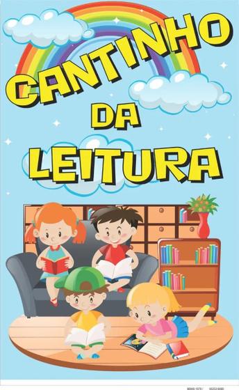 Imagem de Cantinho Da Leitura Educativo Escolar Painel Lona