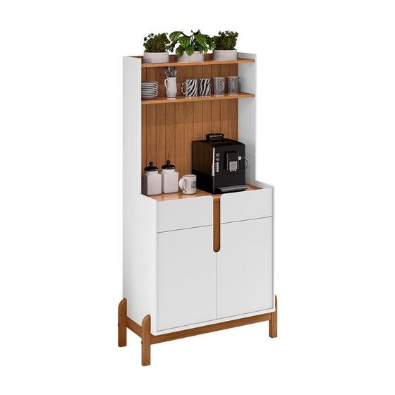 Imagem de Cantinho do Café Lizz com 2 Portas e Pés de Madeira Maciça