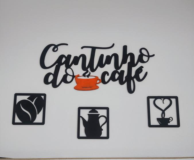 Imagem de Cantinho do Café MDF kit 4 peças já vai com dupla face