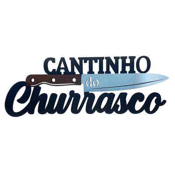 Imagem de Cantinho Do Churrasco Em Mdf E Acrílico Espelhado 30Cm