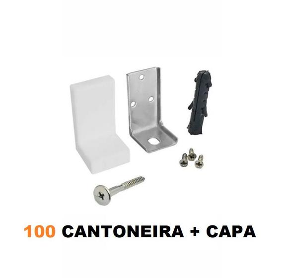 Imagem de Cantoneira com Capa Branca c/ 100 Peças