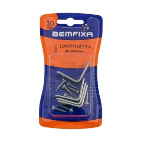 Cantoneira De Ferro Para Quina de Parede Moveis Fixação Zincada 30mm 2 ...