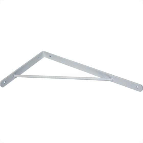 Imagem de Cantoneira Mao Francesa Overtime Reforc Branco 30Cm - Kit C/12 Unidades