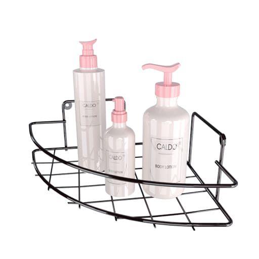 Imagem de Cantoneira Porta Shampoo Sabonete Suporte de Canto Box Banheiro Prateleira 