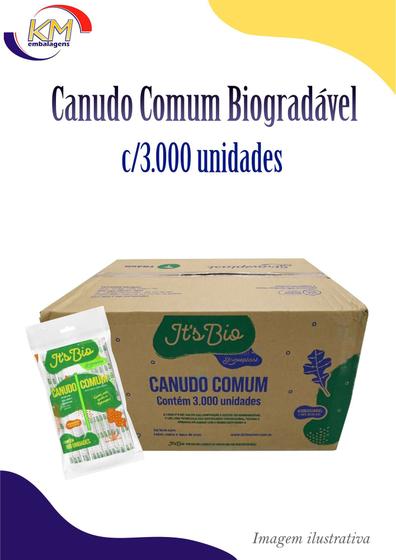 Imagem de Canudo Comum Bio c/3.000 unidades - Strawplast - canudinho biodegradável (17318)