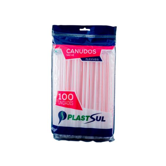 Imagem de Canudo sachê flexível plastsul c/ 100 un