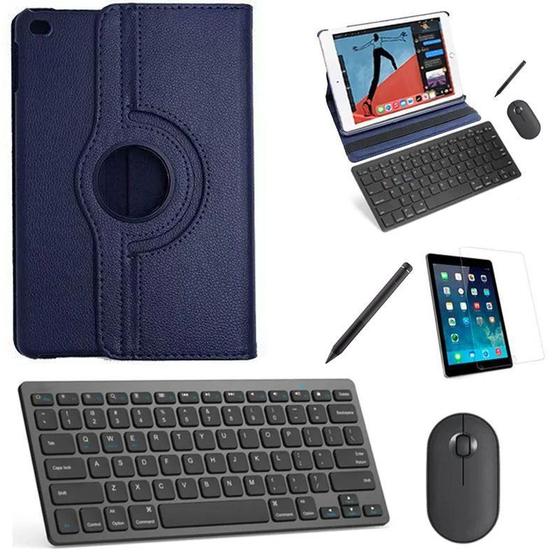Imagem de Capa 360 Azul Teclado, Mouse, Pel, Can Stylus iPad 9 10.2