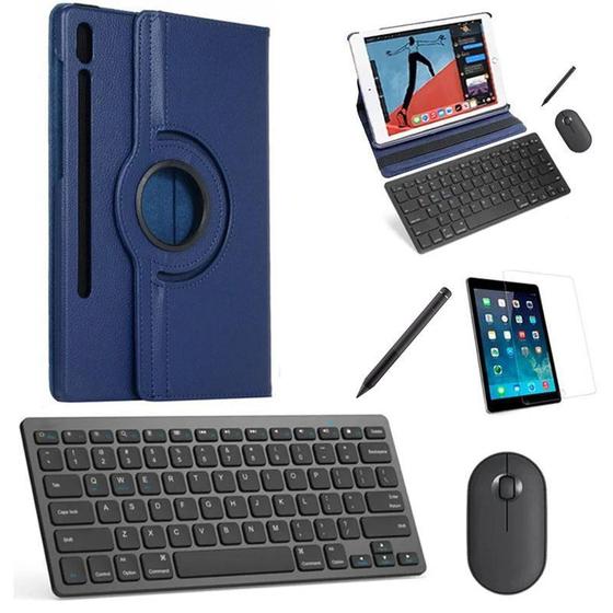 Imagem de Capa 360 Azul Teclado, Mouse, Pel, Stylus Galaxy Tab S8 X706