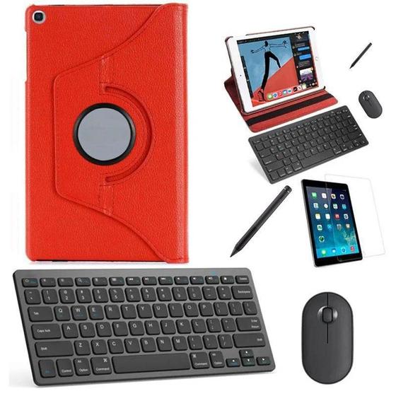 Imagem de Capa 360 Verm Teclado, Mouse, Pel, Stylus Galaxy Tab A7 T500