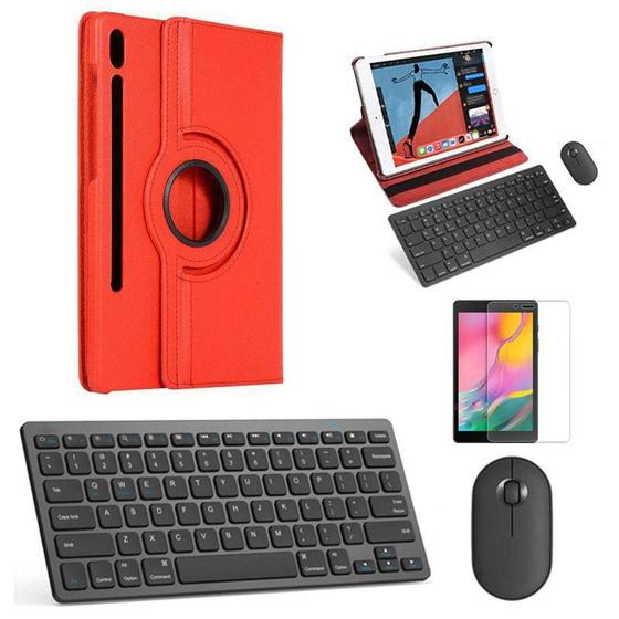 Imagem de Capa 360 Vermelho Tecl/Mouse/P Preto Galaxy Tab S7 Fe T735