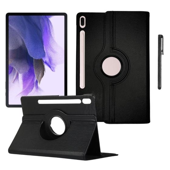 Imagem de Capa 360º Em Couro + Caneta Para Galaxy Tab S7 Fe 2023