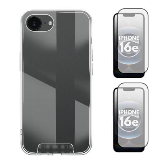 Imagem de Capa Acrílica + 2 Películas Vidro Compativel Com iPhone 16e