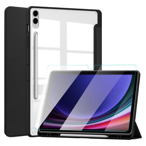 Imagem de Capa Acrílico Galaxy Tab S9+ + Película Vidro Preto