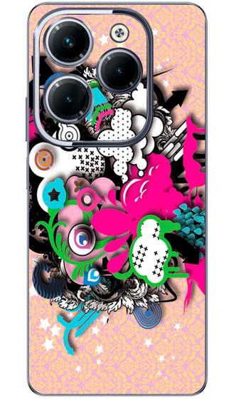 Imagem de Capa Adesivo Skin104 Verso Para Infinix Hot 40 Pro (X6837)