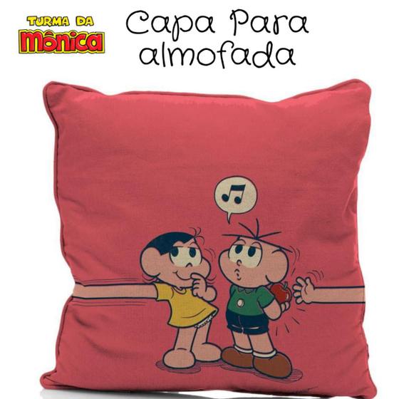 Imagem de Capa Almofada Poliéster Cebolinha E Magali 45X45Cm 40300