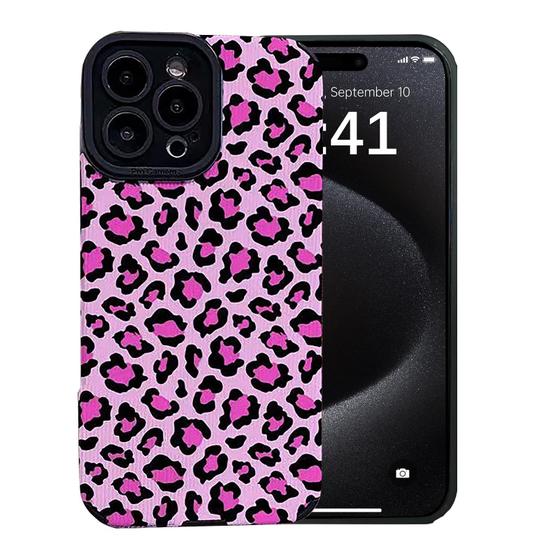 Imagem de Capa AndJihu projetada para iPhone 13 Pro Light Purple Leopard