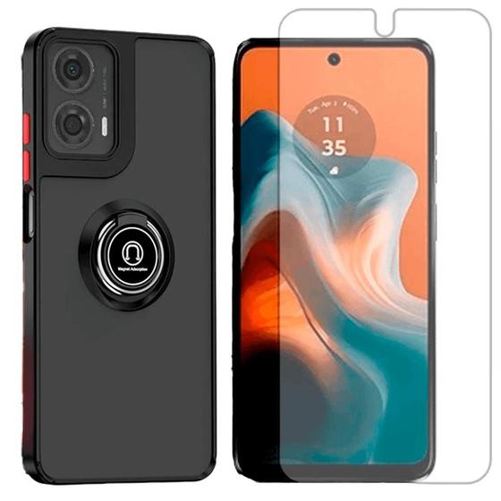 Imagem de Capa Anel Translucida Para Motorola G24 + Pelicula Hidrogel